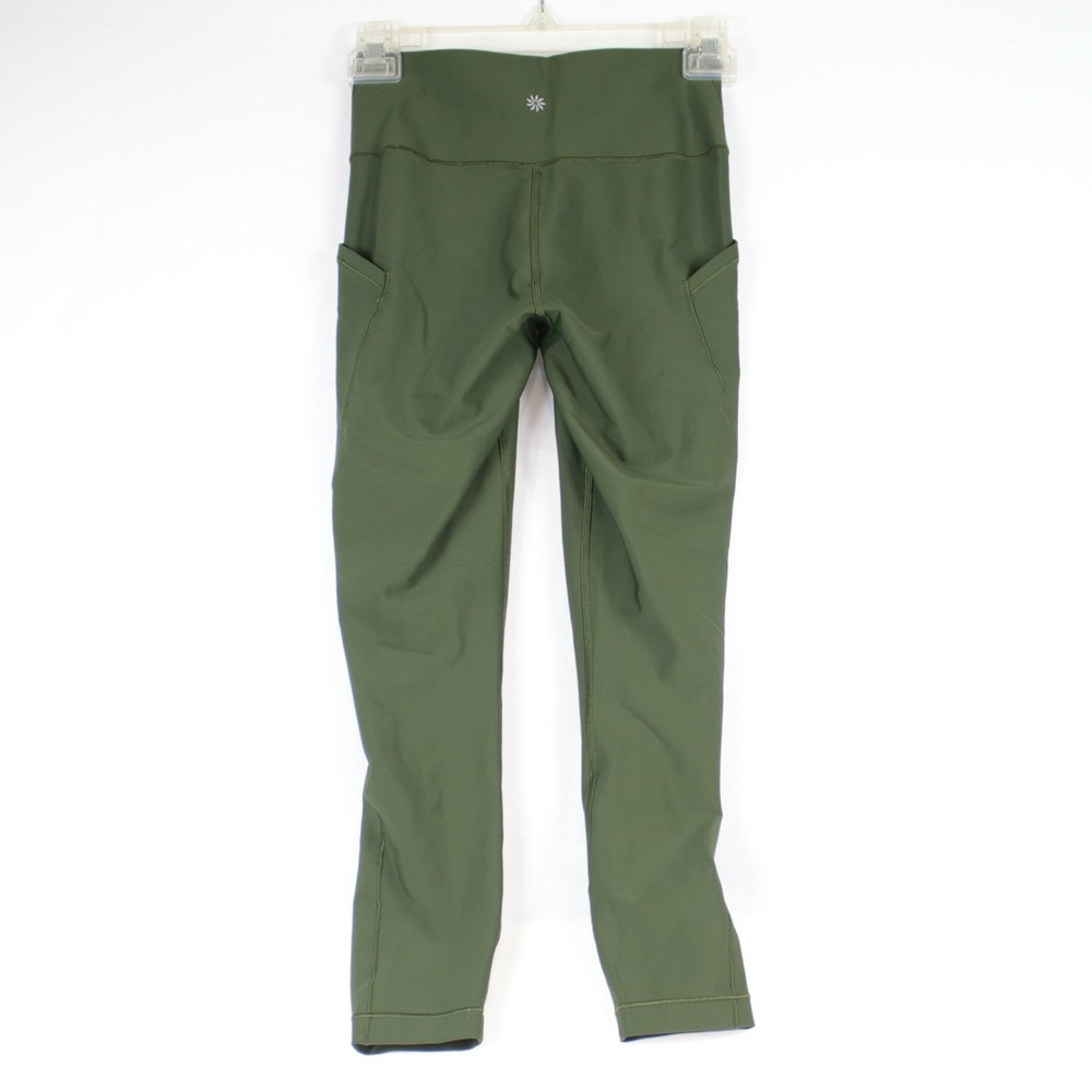 Athleta Green Interval Stash 7/8 Tight Leggings Womens Size XS - Picture 2 of 6